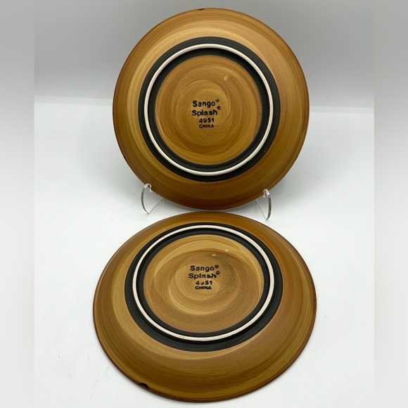 2 Sango Splash #4951 Salad Plates 8.25” - Picture 4 of 9